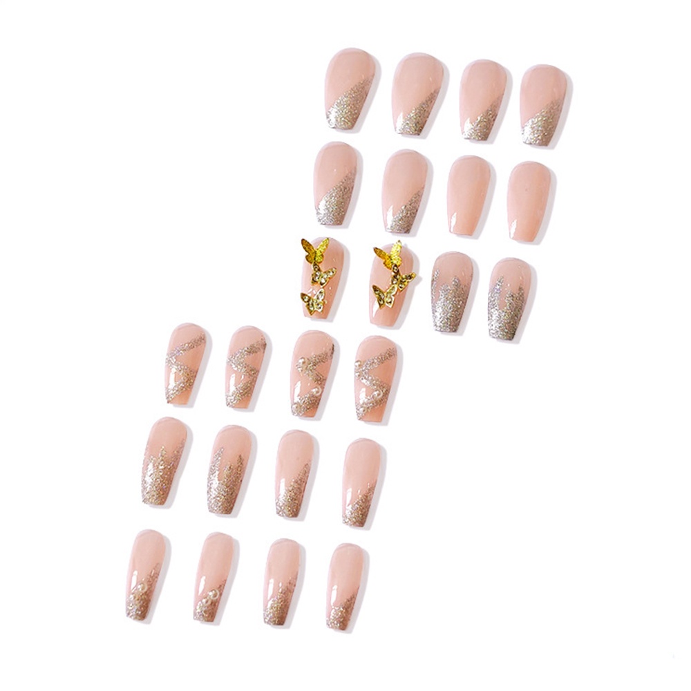 2554 bộ móng tay giả set móng giả trong suốt móng tay giả đính nơ móng tay giả dài vuông set 24 móng tay giả  móng giả thiết kế