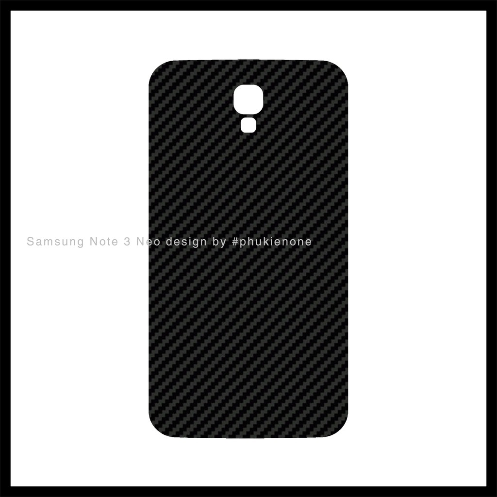 Decal dán lưng Samsung Note 3 NEO carbon đen