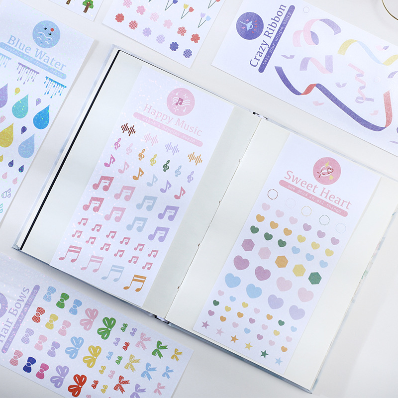 Tờ nhãn dán trang trí sổ lưu niệm/đồ thủ công nhiều mẫu tùy chọn