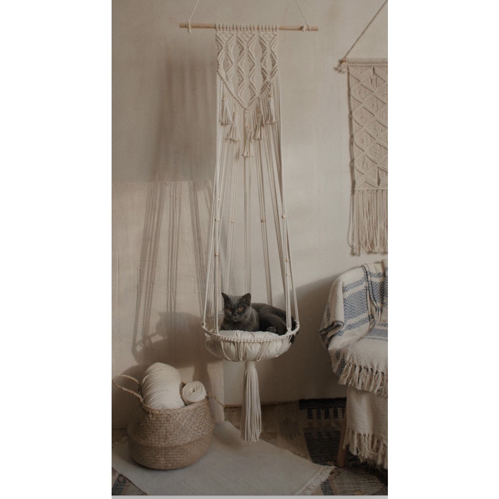 Võng treo macrame cho mèo