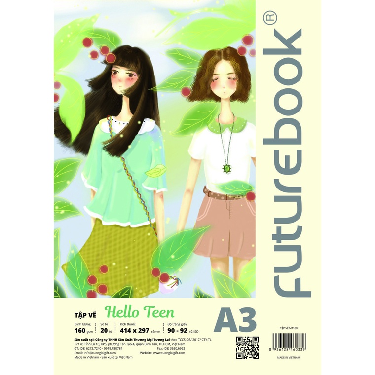 Vở Vẽ Mỹ Thuật A3  Futurebook Hello Teen A (Giao Mẫu Ngẫu Nhiên)