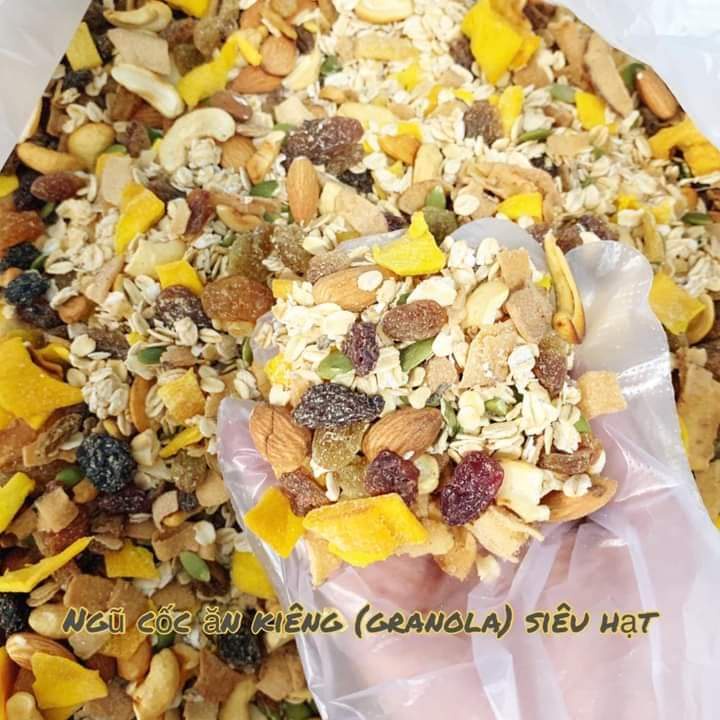 500G NGŨ CỐC GRANOLA MIX 7 LOẠI GIẢM CÂN NHIỀU HẠT