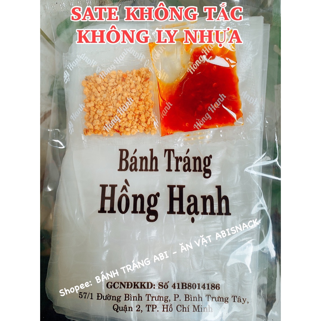 Bánh Tráng Sate Tắc Hồng Hạnh - chấm sốt me - bơ đậu phộng hành phi - xì ke muối tỏi bánh tráng trộn sẵn