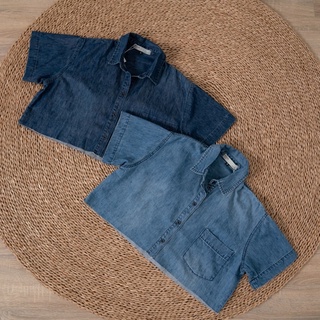 Sơmi denim crop