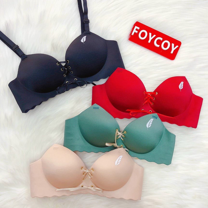 Áo Lót Nữ ❤️FREESHIP❤️ Áo Lót Nữ Cao Cấp Đúc Su không gọng có bàn đỡ chống chảy xệ,dây thắt tạo khe sexy quyến rũ mã C03