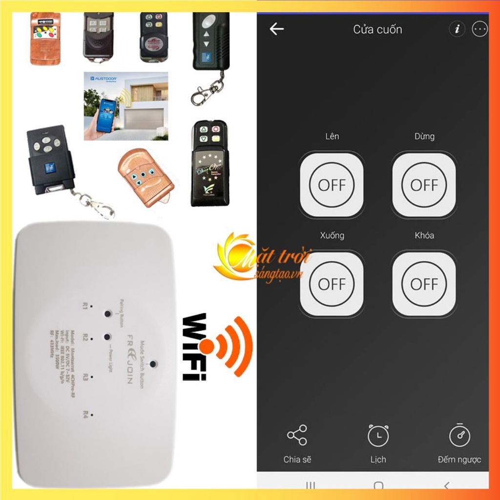 Bộ điều khiển cửa cuốn Wifi Ewelink
