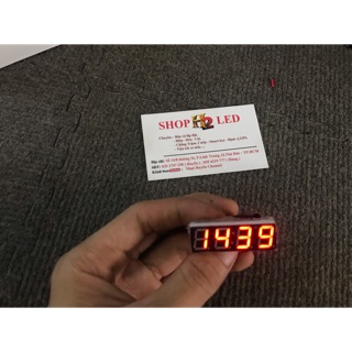 Đồng hồ led 4 chức năng gắn xe máy