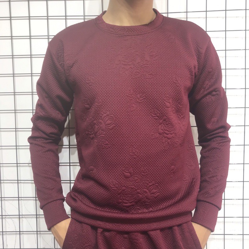 Đồ bộ nỉ nam thu đông dài tay vân Hoa hồng | BigBuy360 - bigbuy360.vn