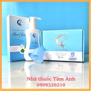 [ MẪU MỚI CÓ 3 SIZE] Cốc Nguyệt san Hercup chính hãng từ Mỹ [ Tặng Full Quà ]