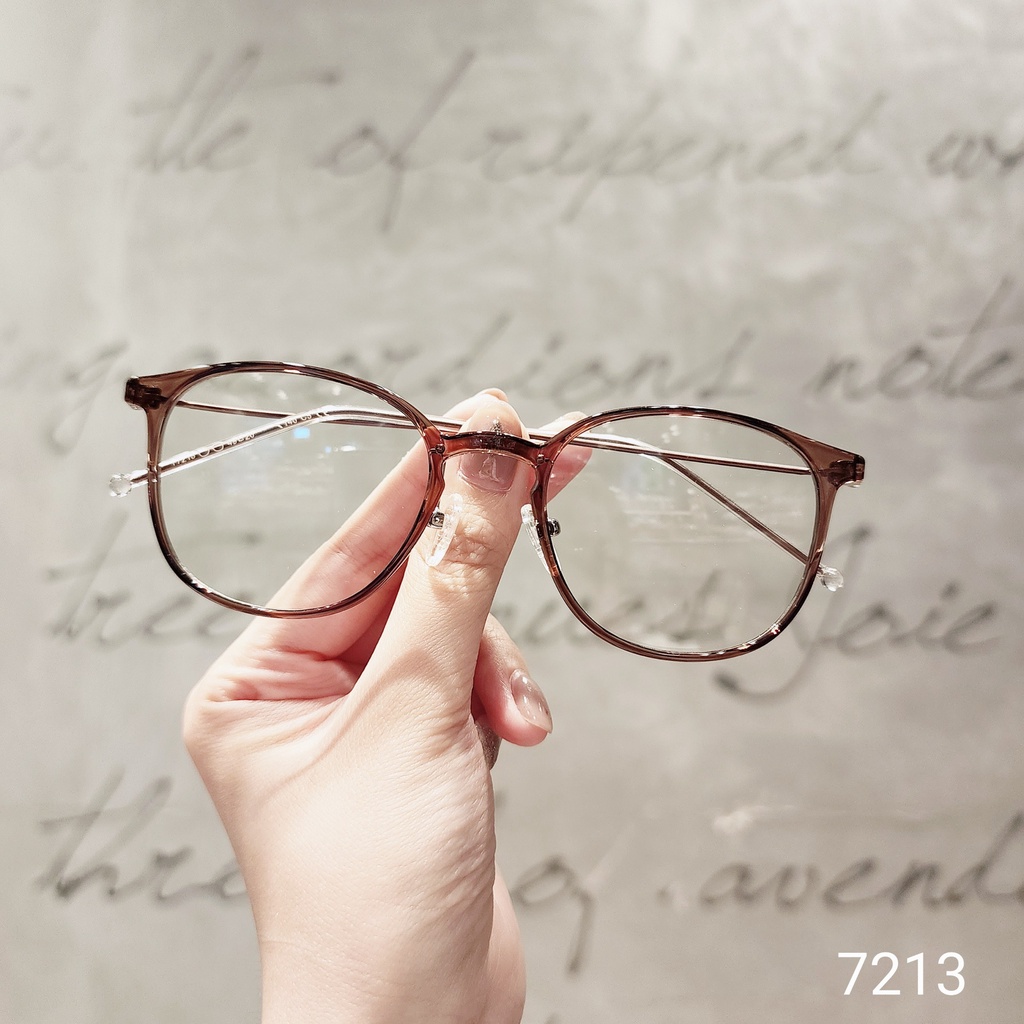 Gọng kính tròn nam nữ LILYEYEWEAR chất liệu nhựa thanh mảnh nhẹ nhàng màu sắc thời trang 7213