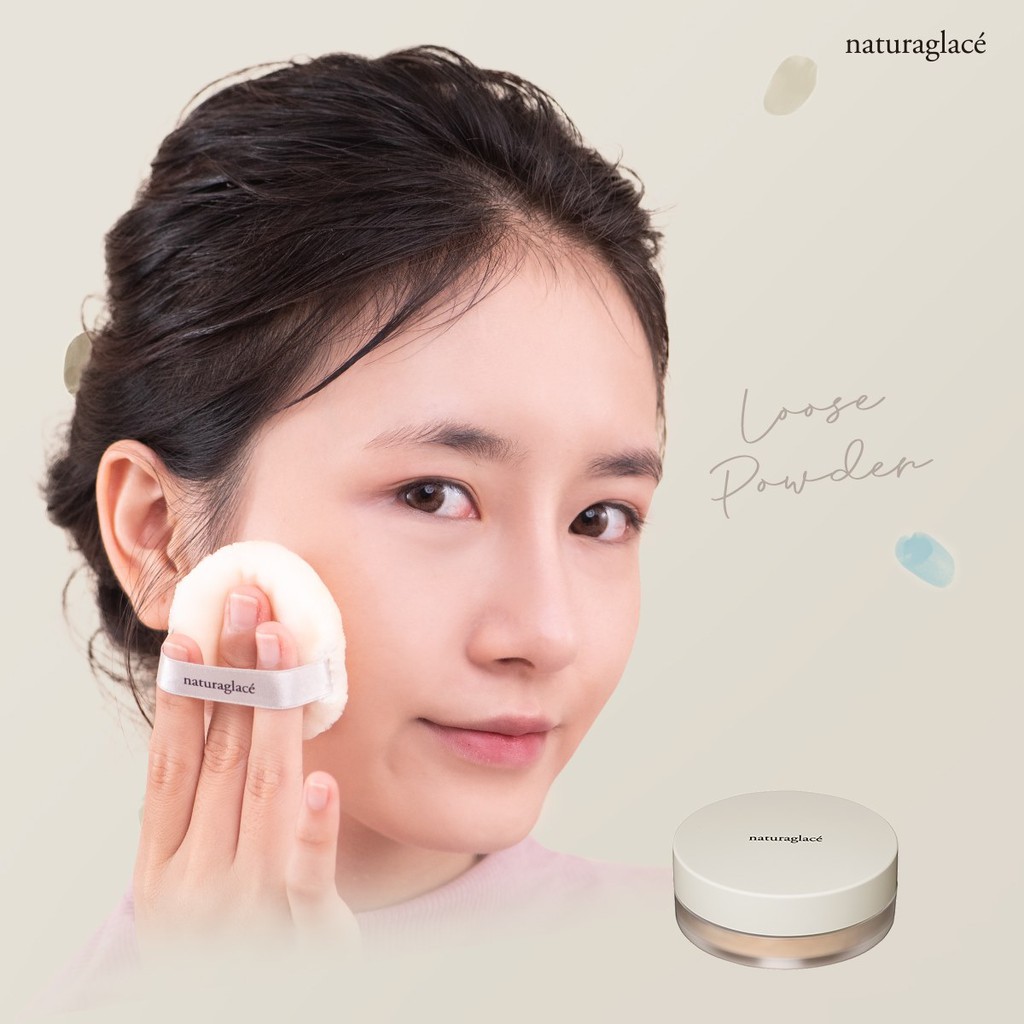 Bộ mỹ phẩm hữu cơ Kem nền dưỡng da & Phấn phủ chống nắng naturaglacé mini size | BigBuy360 - bigbuy360.vn