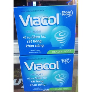 10h viacol kẹo ngậm không đường hộp 20 viên