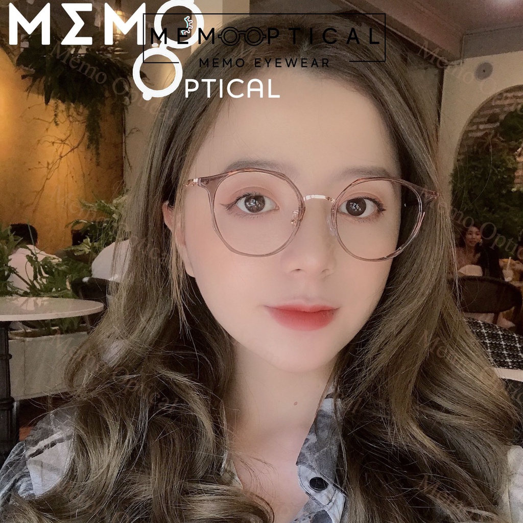 Gọng kính cận nam nữ cao cấp Memo Optical phong cách Hàn Quốc dáng mắt mèo S224