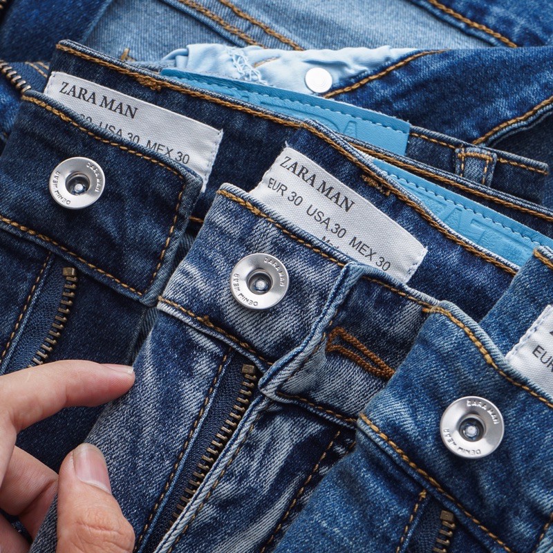 Quần jean Nam Xanh đen- ống ôm - jean co giãn thời trang | BigBuy360 - bigbuy360.vn