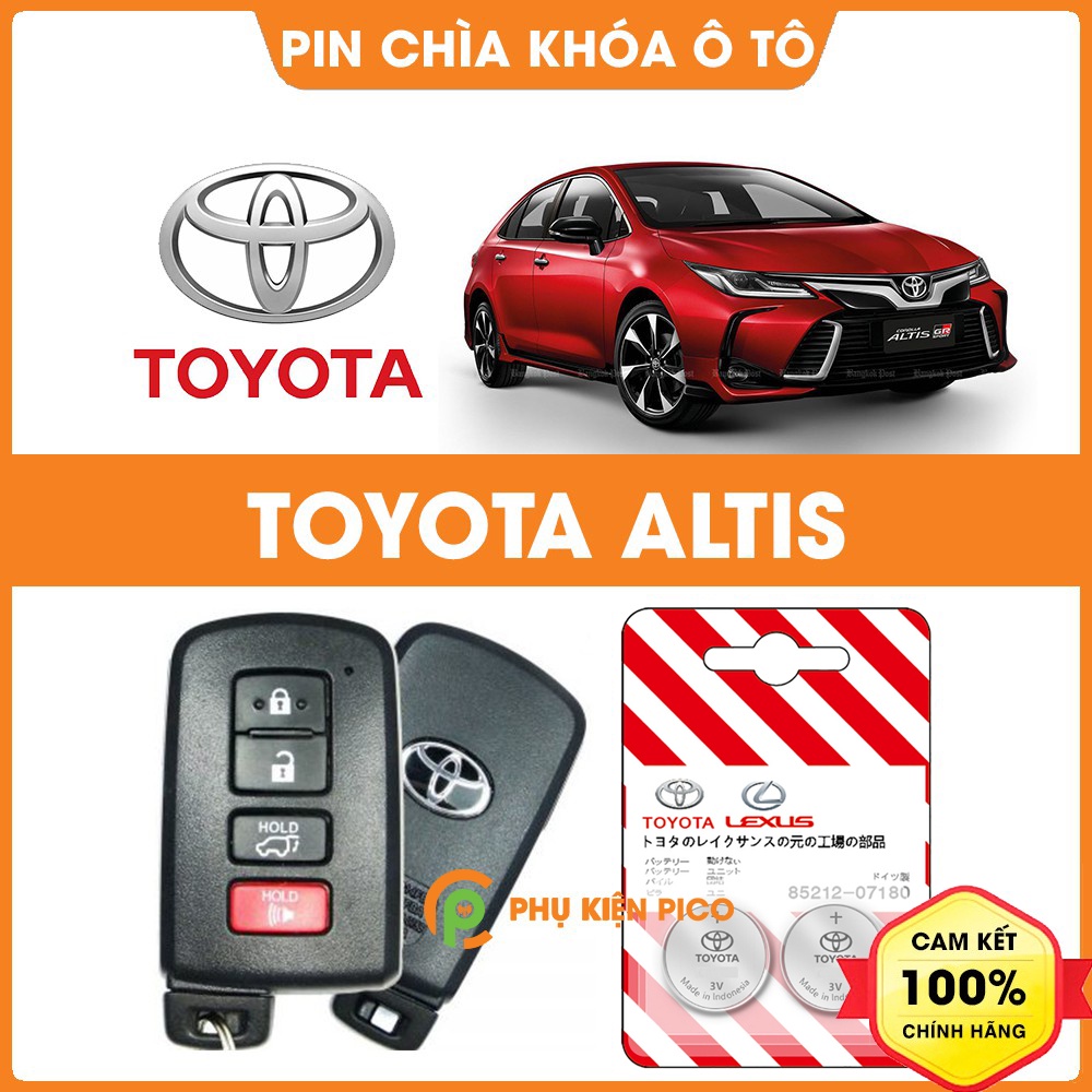 Pin chìa khóa ô tô Toyota Altis chính hãng Toyota sản xuất tại Indonesia 3V Panasonic