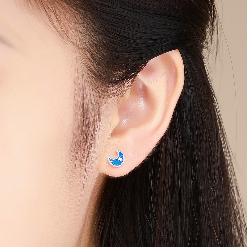 Bông tai Bamoer bằng bạc 925 kiểu dáng hoạt hình dễ thương