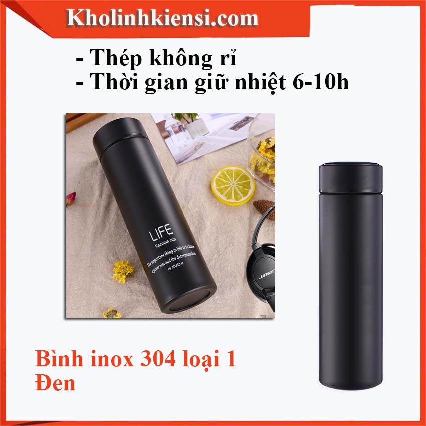 [xả kho 3 ngày] Bình nước giữ nhiệt inox 304 - dùng làm  quà tặng- khắc tên logo- nhận khắc chữ trên bình- chính hãng