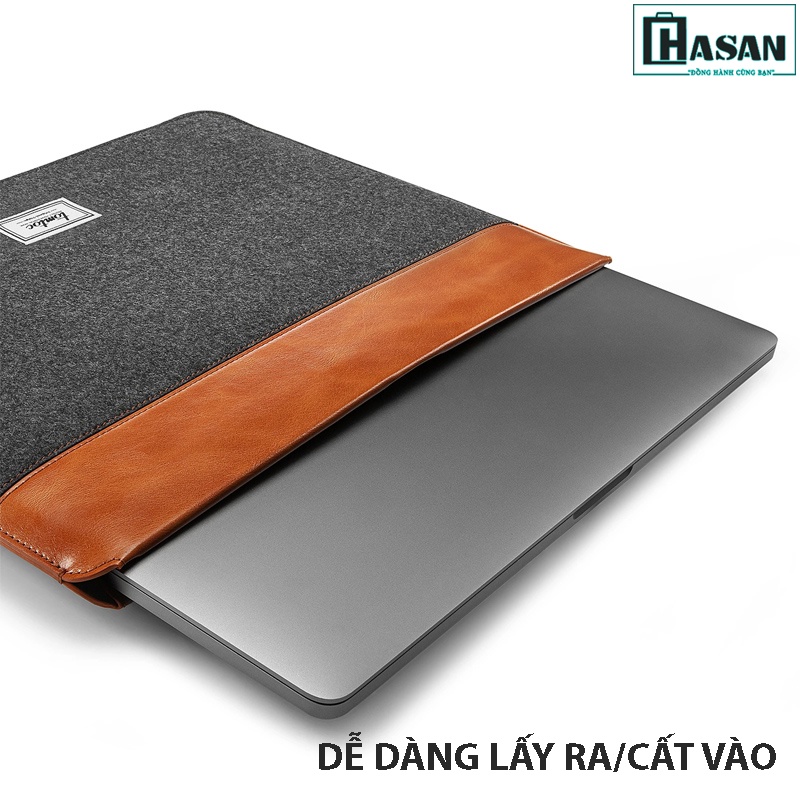 Túi chống sốc chính hãng TOMTOC (USA) Felt &amp; PU Leather - H16-A01 cho iPad 9.7-11 inch/Pro M1/Surface Go/Samsung Galaxy