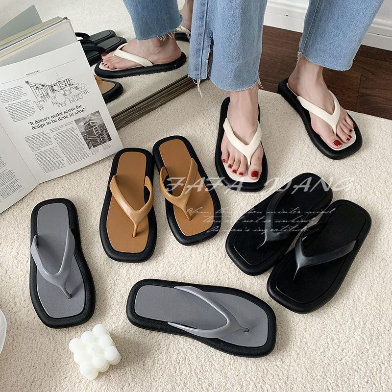 Dép Sandal Đế Dày Phong Cách Phương Tây Thời Trang Mùa Hè Cho Nữ