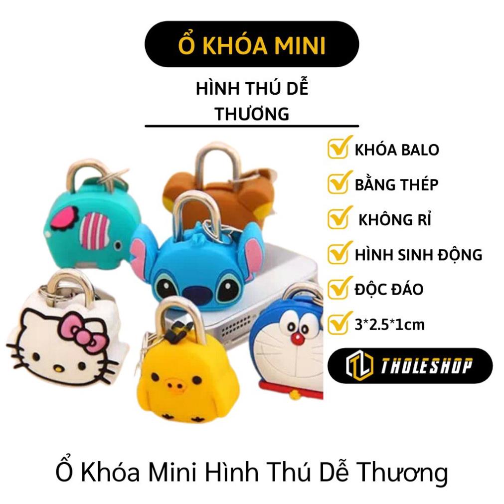 Ổ khóa vali - Ổ Khóa Mini Hình Thú Dễ Thương, chuyên dùng khóa balo, vali, túi xách 5666