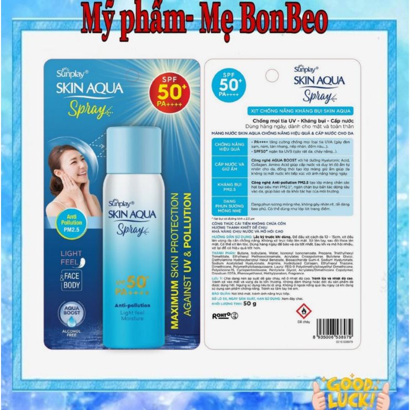 Xịt Chống Nắng Sunplay Skin Aqua Spray SPF50+ PA++++ 50g