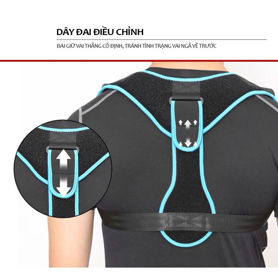 Đai cố định xương đòn, chỉnh gù lưng, vẹo cột sống Aolikes AL3104 - AL3104