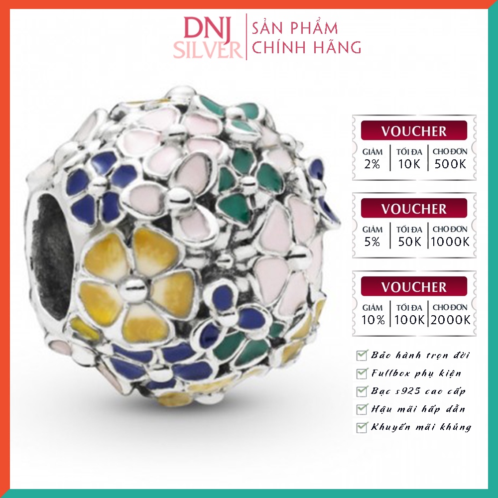 Charm bạc 925 cao cấp, hàng chuẩn bạc - Charm Flower Bouquet thích hợp để mix vòng tay charm - DN282