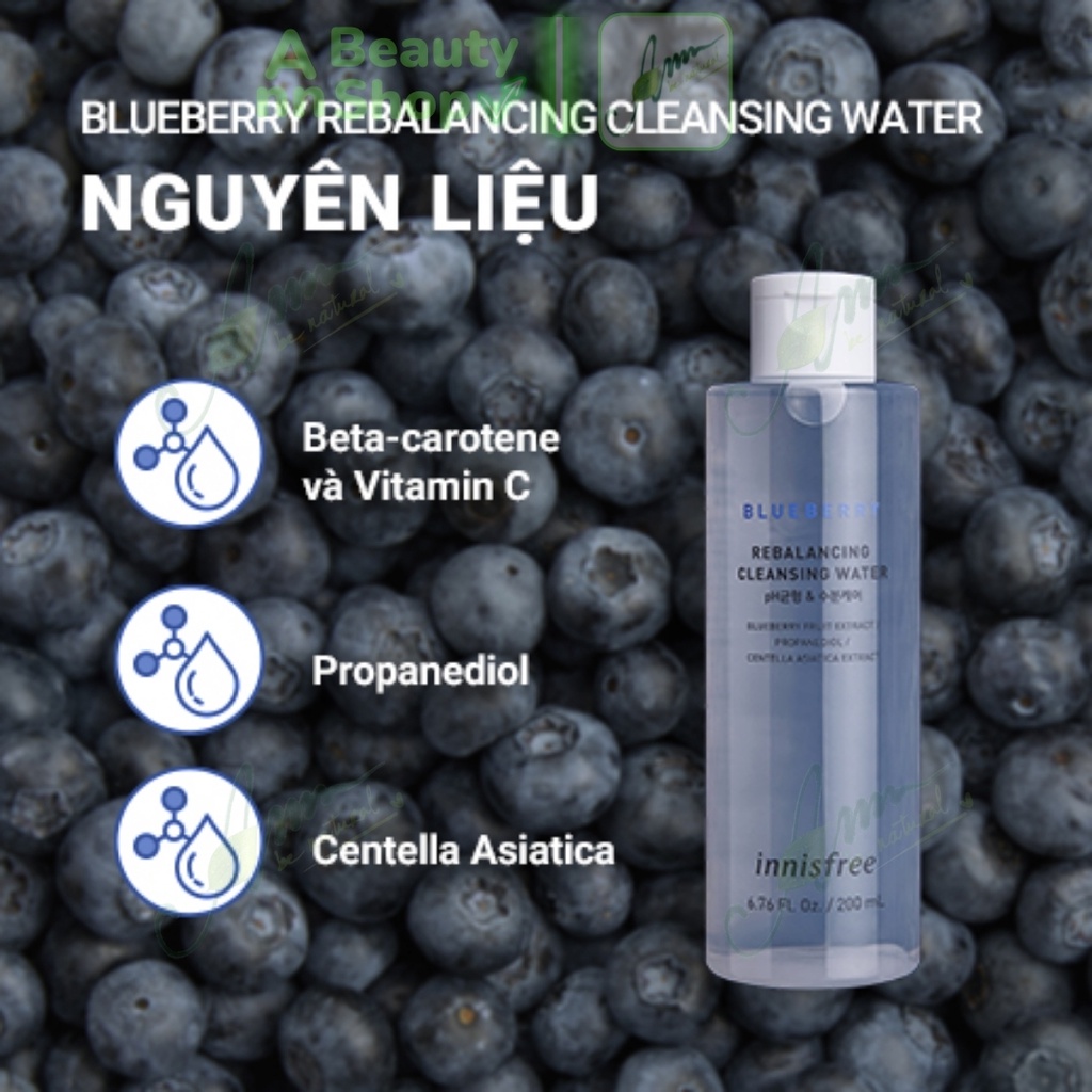 Nước Tẩy Trang Innisfree Blueberry Rebalancing Cleansing Water 200ml