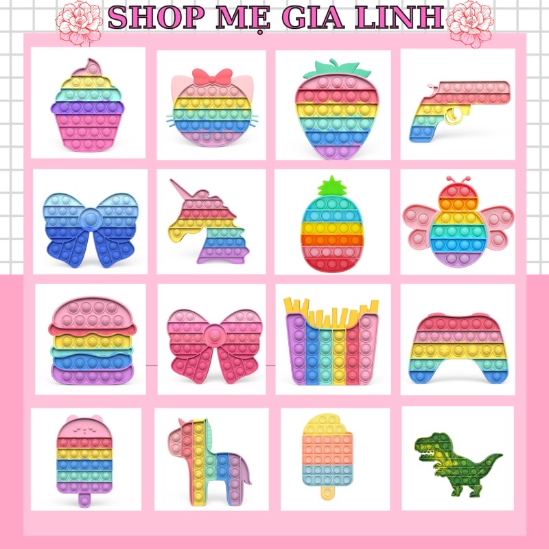 Pop It 2022 Đồ chơi giải trí thông minh, giảm căng thẳng hiệu quả cho người lớn, trẻ em