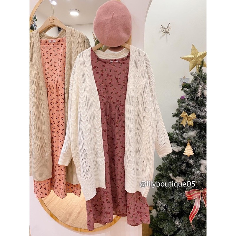 Cardigan len thừng dài (chat chọn màu)