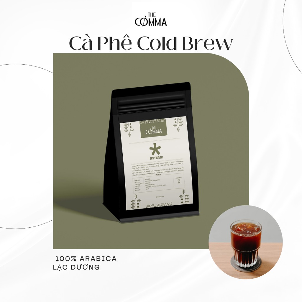Cà phê Asterik * 100% Arabica cold brew thơm trái cây dịu nhẹ