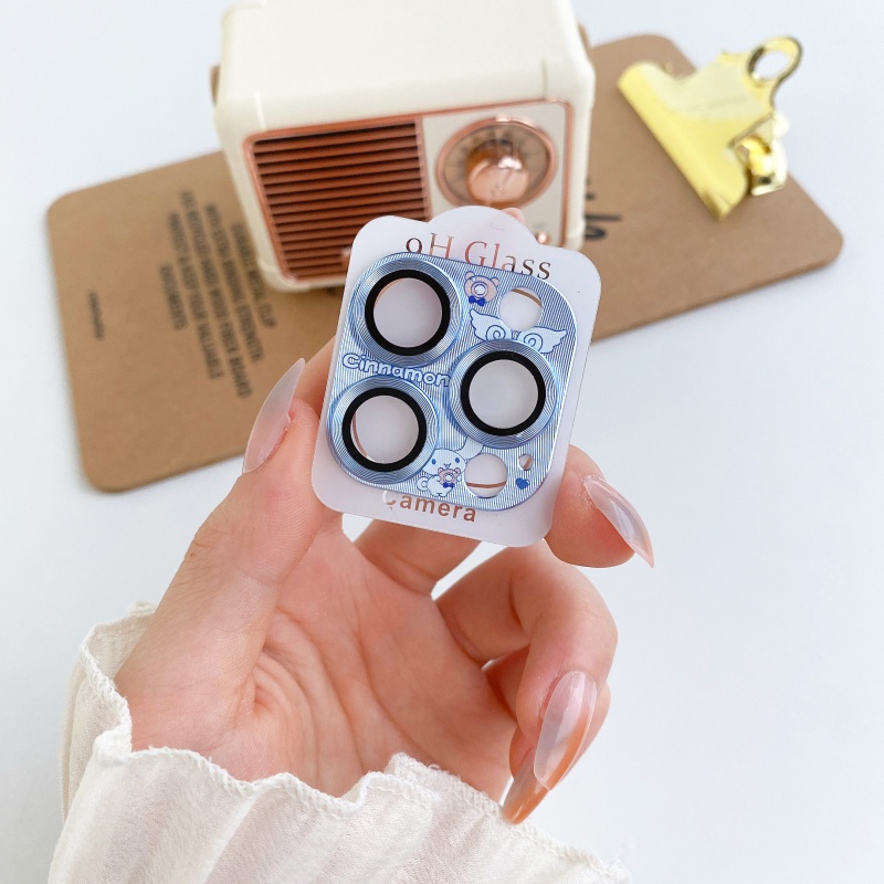 Miếng Dán Bảo Vệ Ống Kính Máy Ảnh In Hình Thỏ Disney Bằng Kim Loại Mạ Điện Cho iPhone 14 13 12 Pro Max Mini 11 Pro Max Plus Sự Bảo