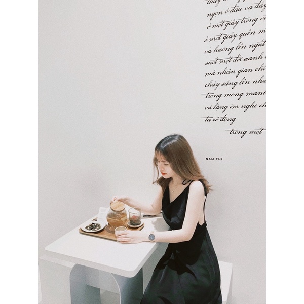 Đầm lụa 2 lớp hở lưng Ceci sexy