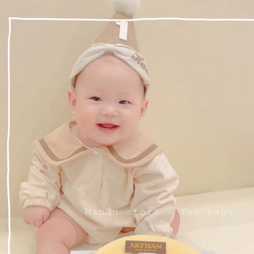 BỘ ĐỒ BODYSUIT cổ thủy thủ phong cách hàn quốc cho bé