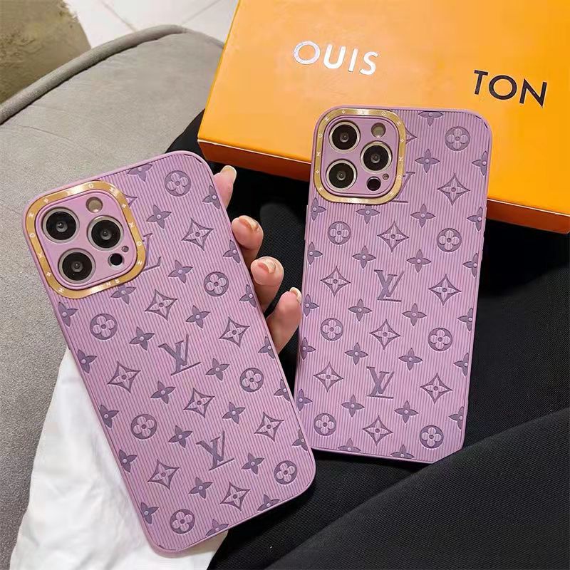 Bao Da Điện Thoại In Nổi Họa Tiết Lv Cho iPhone 7 Plus - 13 14 Pro Max