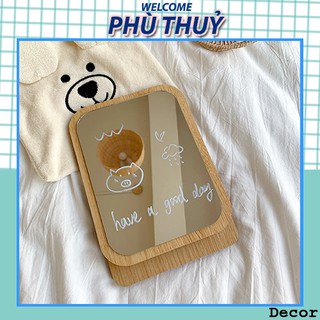 [Gương trang điểm, gương để bàn] - Gương cao cấp vintage phong cách Hàn Quốc