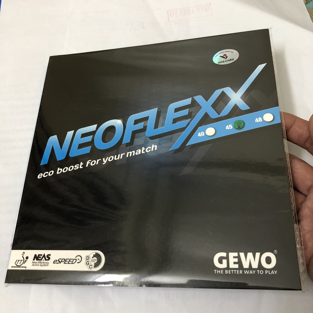 Mặt vợt bóng bàn Gewo Neoflexx eFT màu xanh lá công nghệ Germany độ cứng 45 - thumbnail