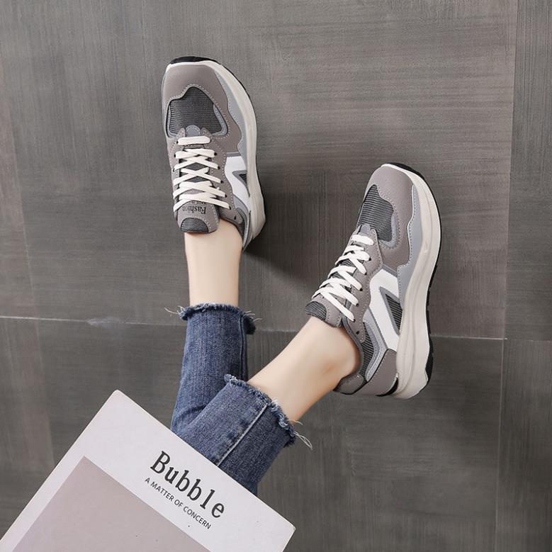Giày thể thao sneaker Ulzzang đen vàng độn đế Hàng QC cao cấp 2022