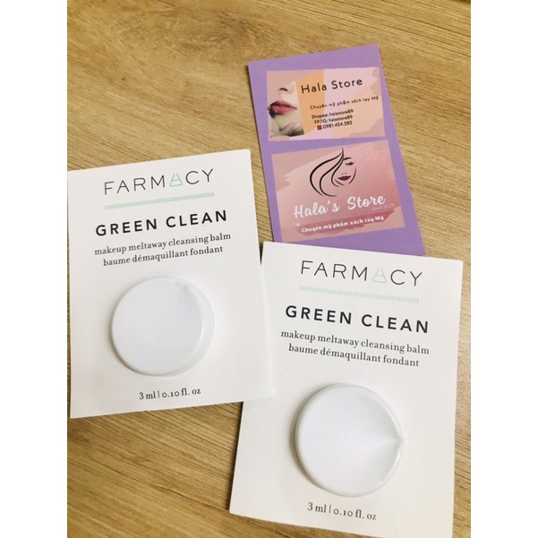 Farmacy ✨ Mẫu thử sáp tẩy trang Farmacy Green Clean Makeup Meltaway Cleansing Balm