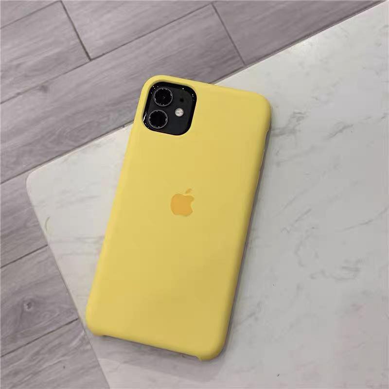 Ốp iphone - silicon case Chống Bẩn Màu Vàng FULL 4 cạnh