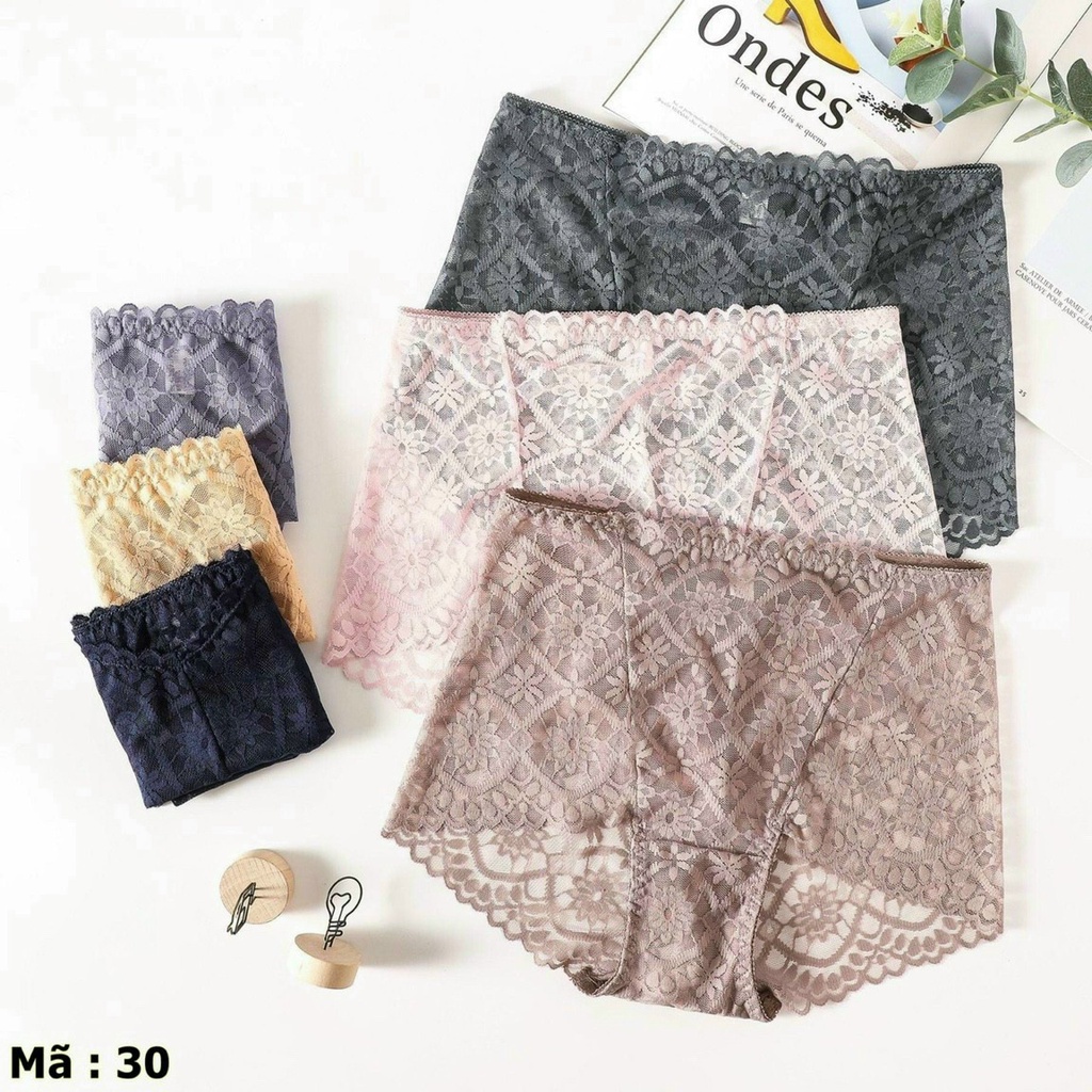 Sỉ 10 Quần Lót Nữ Ren Phom To Bigsize Cho Người Béo 989 size &lt; 57kg