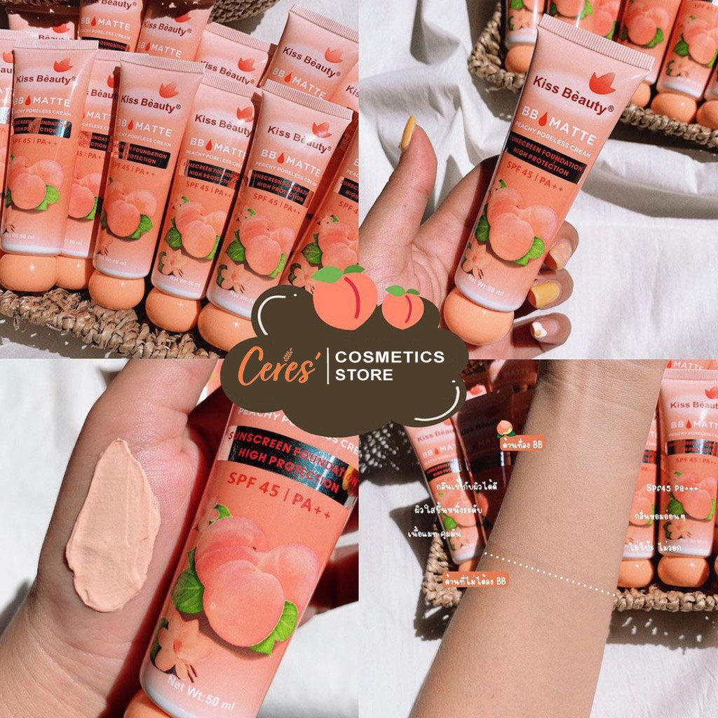 Kem Nền Che Khuyết Điểm Chống Nắng Kiss Beauty BB Matte 50ml | BigBuy360 - bigbuy360.vn