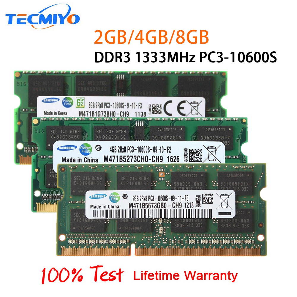 Bộ Nhớ Ram Samsung 8gb/4gb/2gb 2rx8 Ddr3 bus 1333mhz Pc3-10600S 204pin So-Dimm Cho Laptop | WebRaoVat - webraovat.net.vn