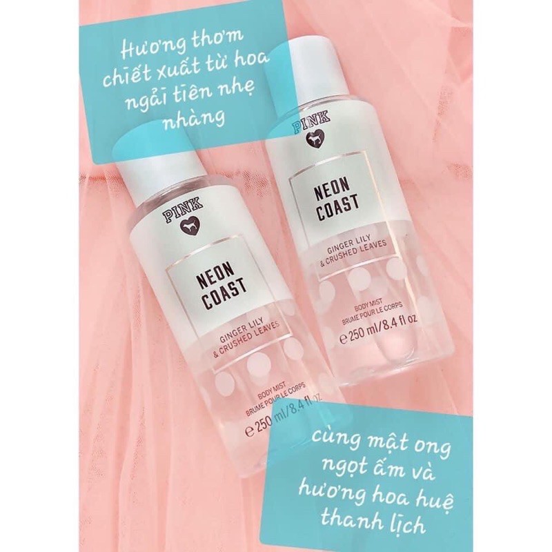 Xịt thơm PINK body mist mẫu mới hương thơm lôi cuốn | Thế Giới Skin Care
