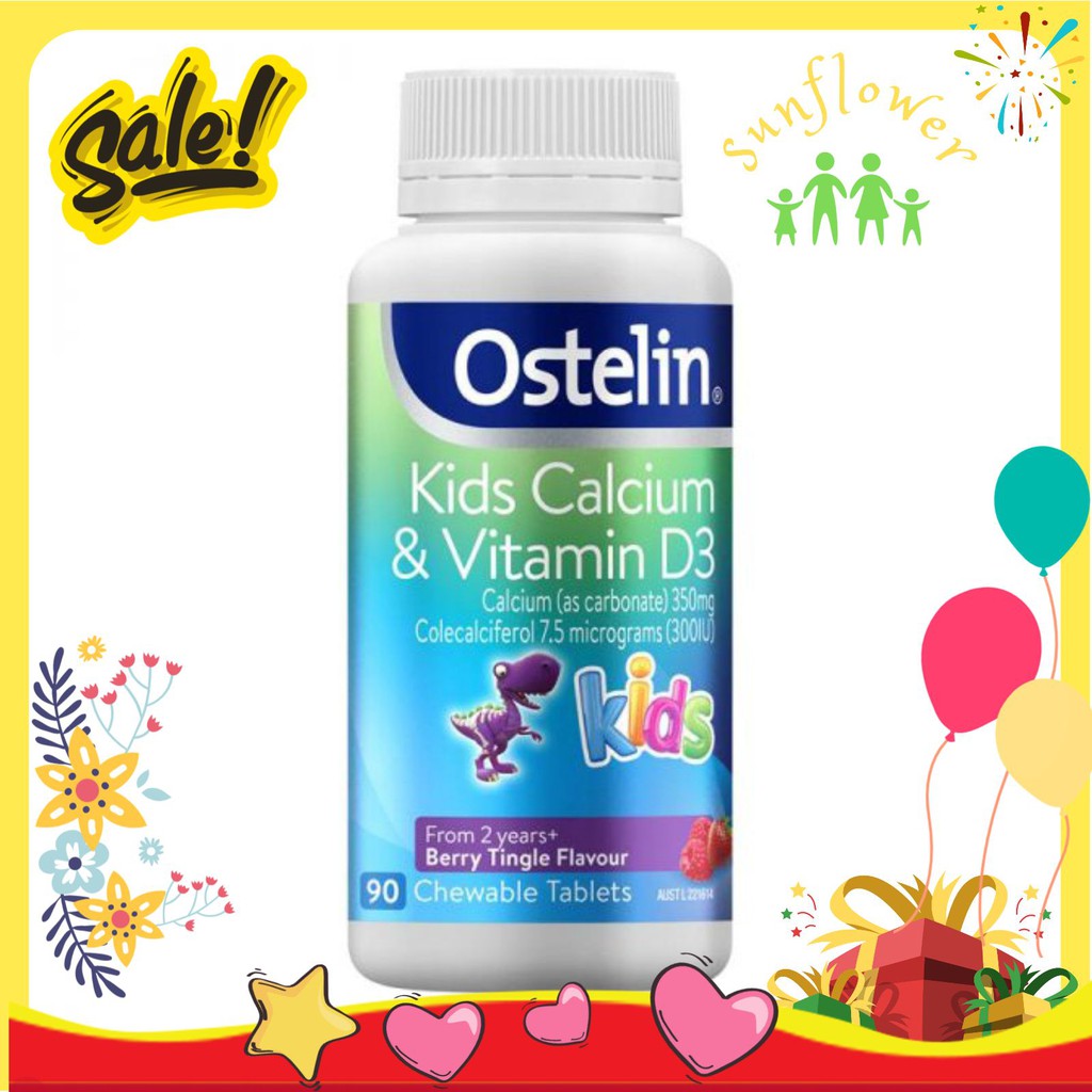 Canxi Ostelin khủng long cho bé - Ostelin Kids Calcium & Vitamin D 3 90 viên