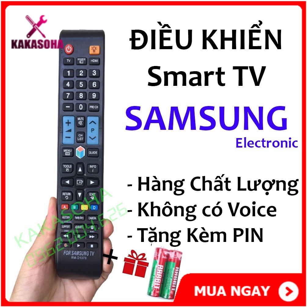 ĐIỀU KHIỂN TIVI SAMSUNG RM-D1078 loại dài -TẶNG KÈM PIN- ĐIỀU KHIỂN TIVI SAMSUNG D1078