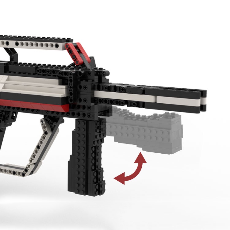 Đồ Chơi Lắp Ráp Mô Hình AUG55 Red Black CSGO PUBG Với 1053 Mảnh Ghép, Bản Thiết Kế Tiêu Chuẩn Của Kevin183