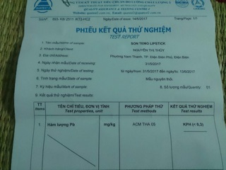 son môi không chì