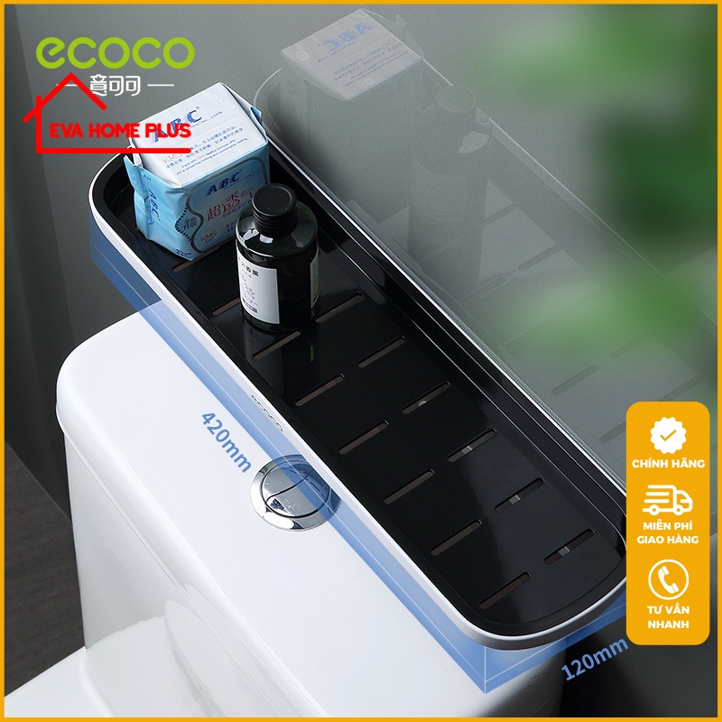 Kệ nhà tắm ECOCO chính hãng, kệ để đồ nhà tắm dán tường đơn giản hiện đại E1923