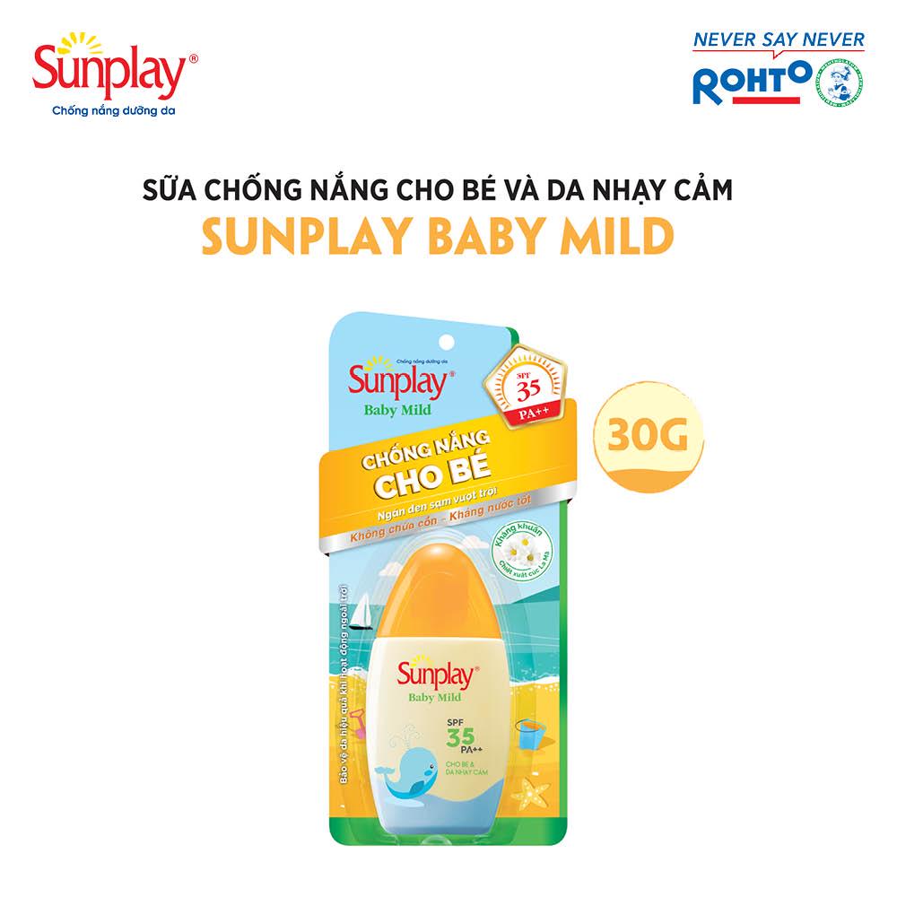 Sữa chống nắng cho bé và da nhạy cảm Sunplay Baby Mild SPF 35, PA++ 30g